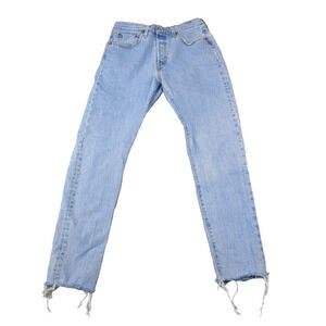 Levi's 501 Jeans Women's 29x30 (28x29 Meas) Button Fly Blue Premium Denim